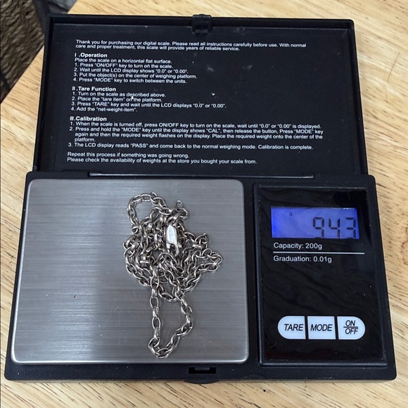 Elegant Sterling Silver 925 Chain Necklace 20” - Picture 5 of 5